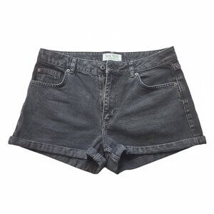 Black Denim Shorts - 100% cotton, size 8